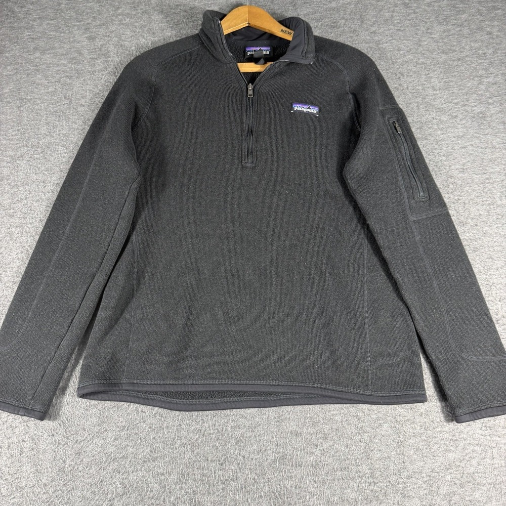 Patagonia Better Sweater 1/4 Zip Womens Medium Black Fleece Pullover Gorpcore